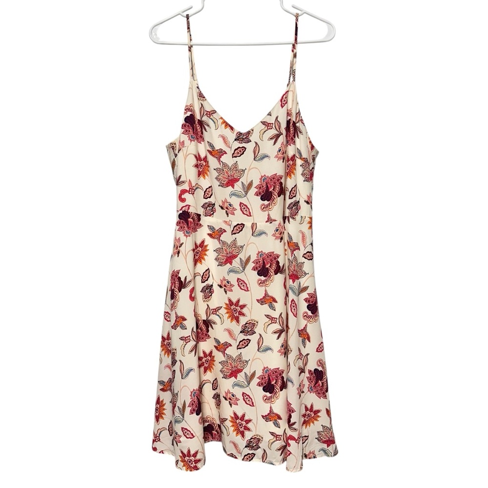 LOFT Floral Rayon Mini Summer Dress Cottagecore Coquette Vacation Boho